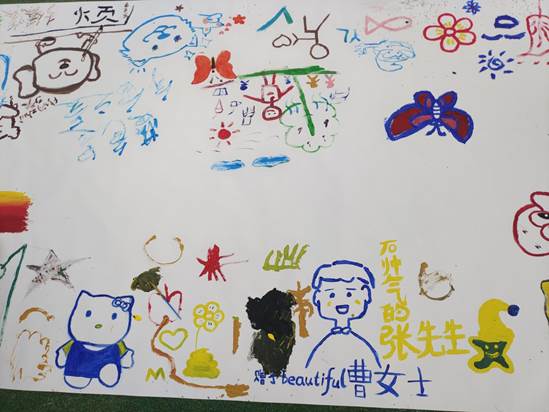 beat365官网学生在心理减压节上的绘画作品 马国蕊摄